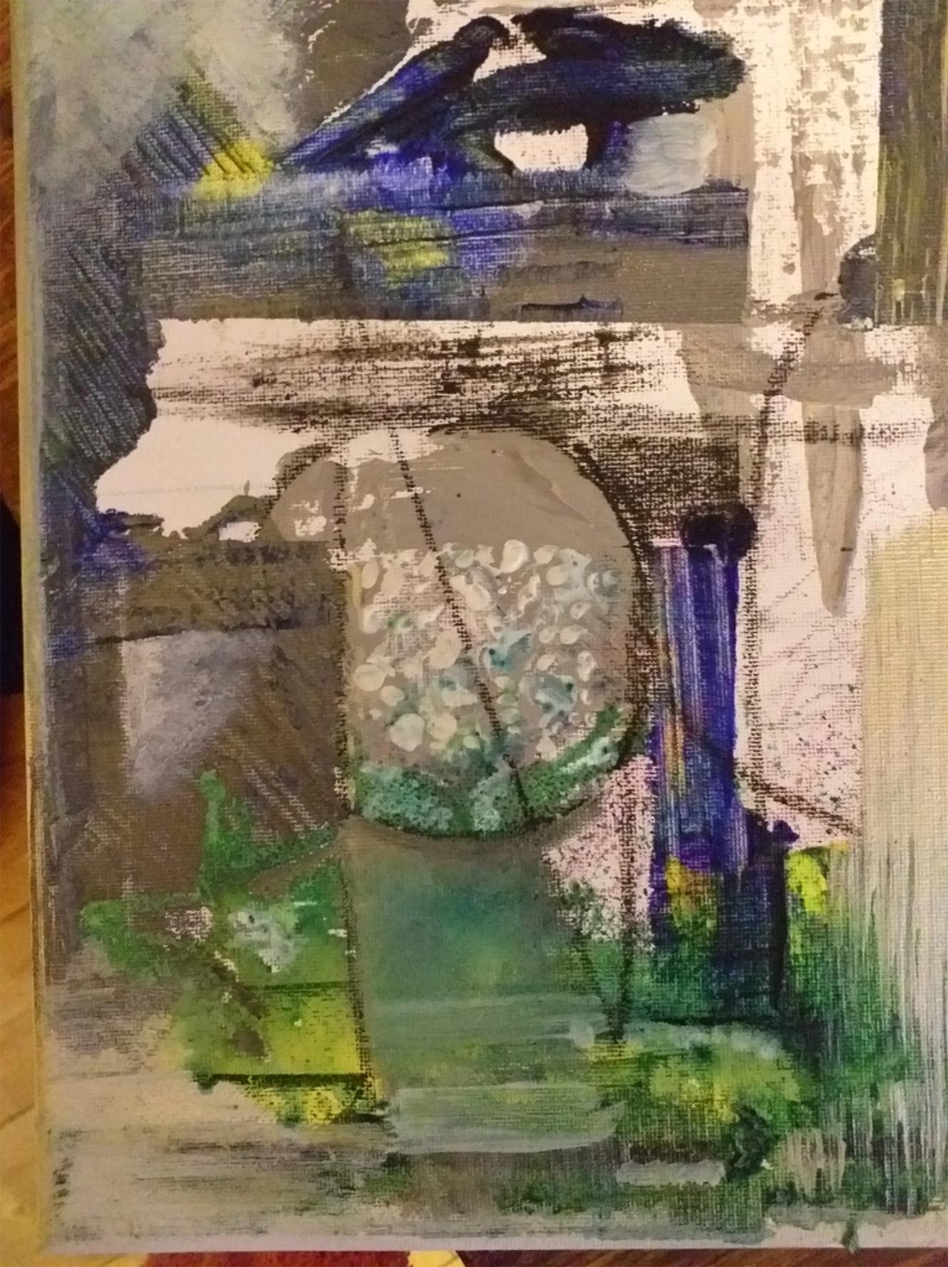 Mixed Media on shop bought canvas