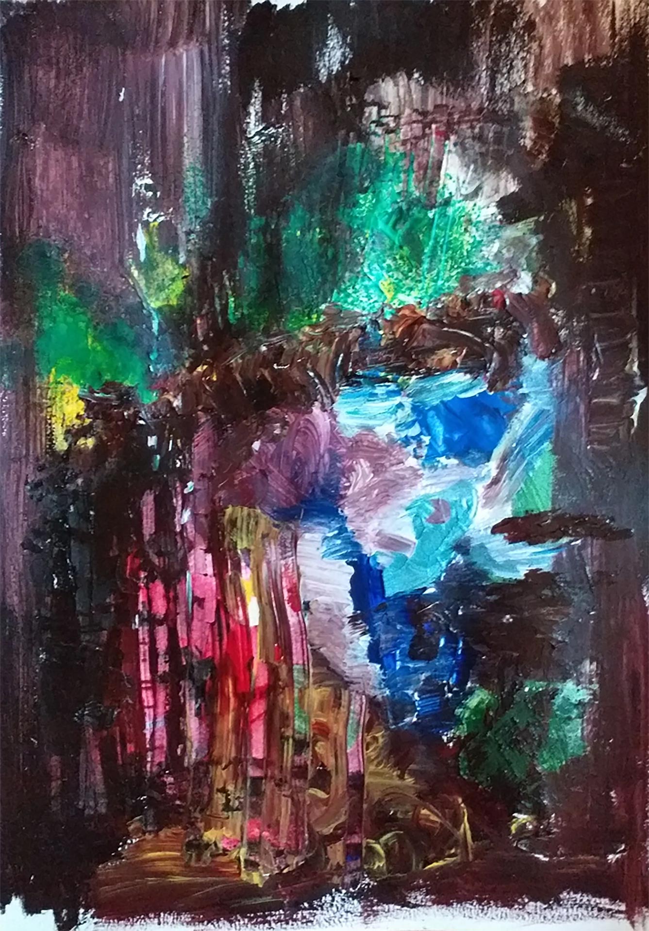 Mixed media sketch on acrylic paper